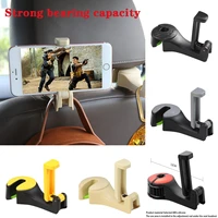 5colors Universal Car Headrest Hooks with Phone Holder Backseat for IPhone Support Mobile Back Seat Kid Clip Stand Mount