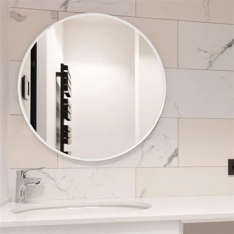 

Декоративное зеркало в ванную комнату, изысканная металлическая рамка, Висячие круглые винтажные аксессуары для макияжа дома, фотообои