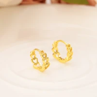 classic design gold color heart drop earrings for women new fashion ear cuff piercing dangle earring gift