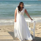 NUOXIFANG Дешевое женское свадебное платье, платье с рукавами-крылышками и аппликацией, Пляжное свадебное платье, платье невесты на молнии сзади с пуговицами