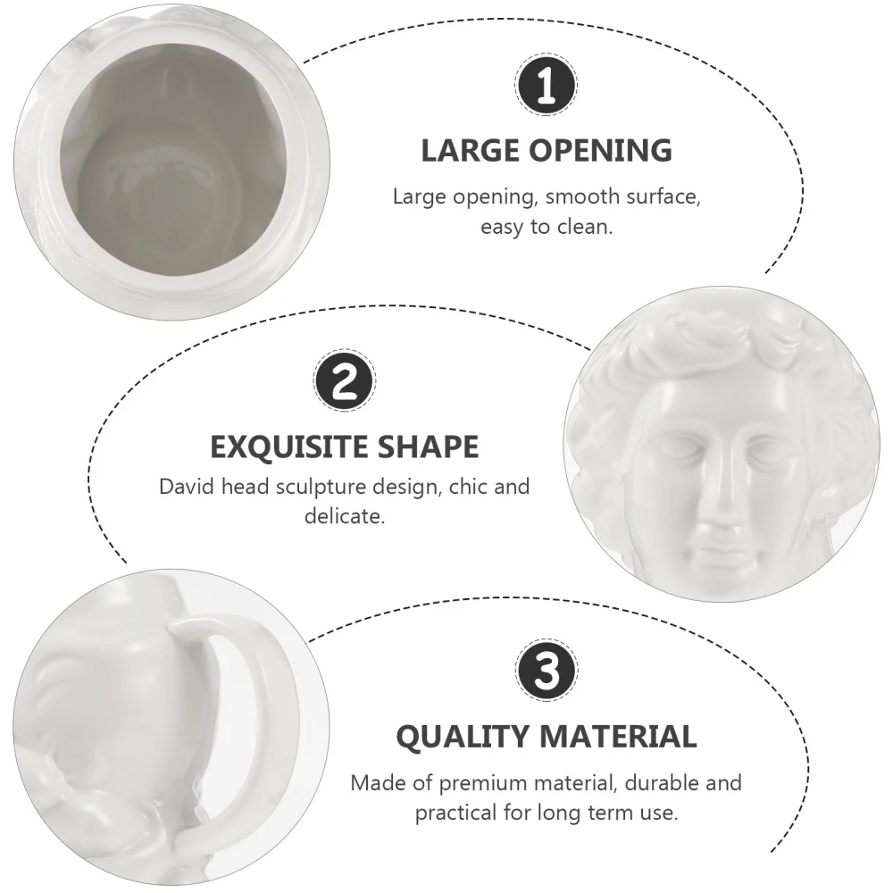 

1pc Coffee Mug David Head Sculpture Ceramic Cup Coffee Cup Water Cup