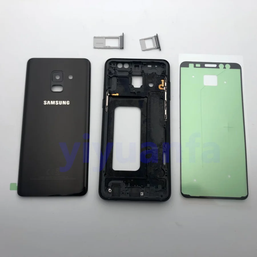 Сменный корпус для Samsung Galaxy A8 2018 A530 A530F SM полный средняя рамка Корпус Шасси + крышка