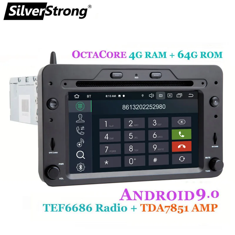 SilverStrong Android9.0 автомобильный DVD для Alfa Romeo 159 Spider Brera автомобильное радио GPS с опцией