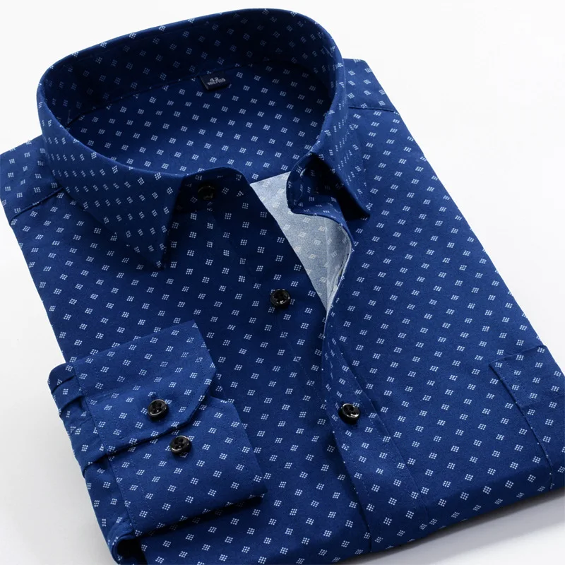 

2021 Spring autumn New Youth Large Size 8XL 9XL 10XL Men's Fashion Flower Print Casual Long Sleeve brand Shirt 24 colors