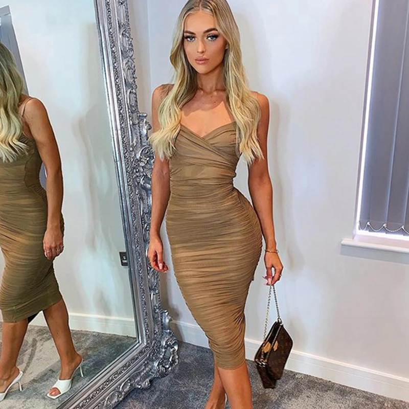 Женское Сетчатое платье-карандаш Thereadict Клубные вечерние платья с открытой