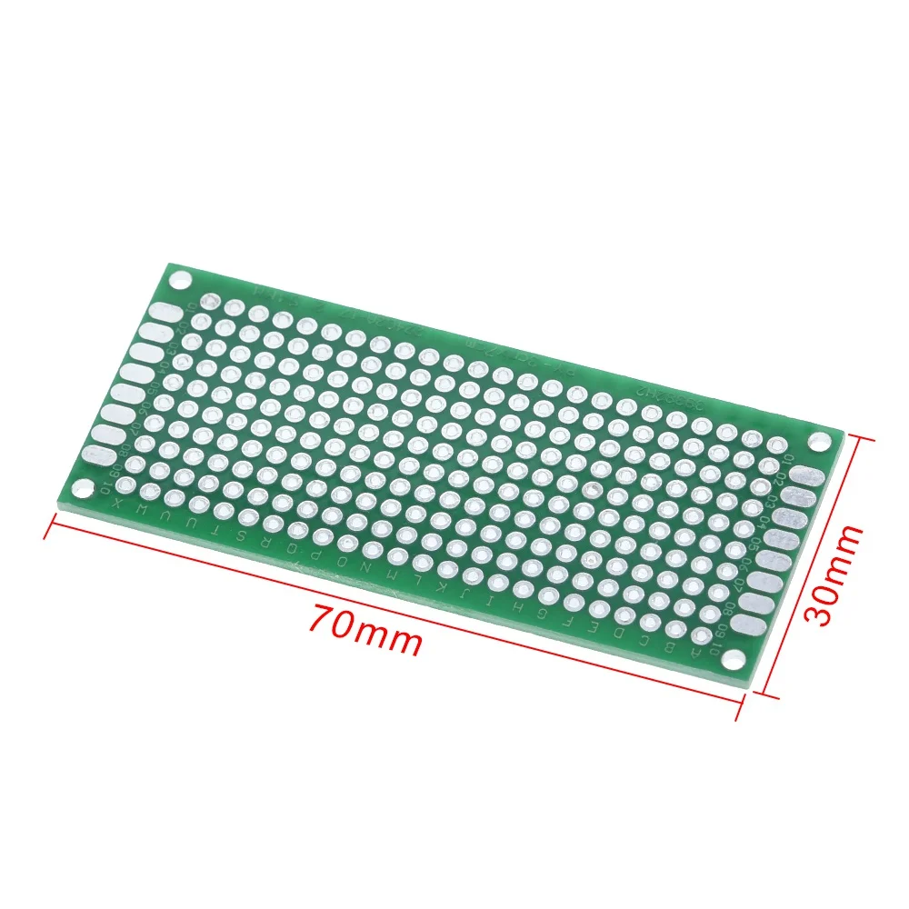 TZT 3x7 см Прототип PCB 2 слоя 3*7 см панель универсальной платы 2,54 мм зеленый