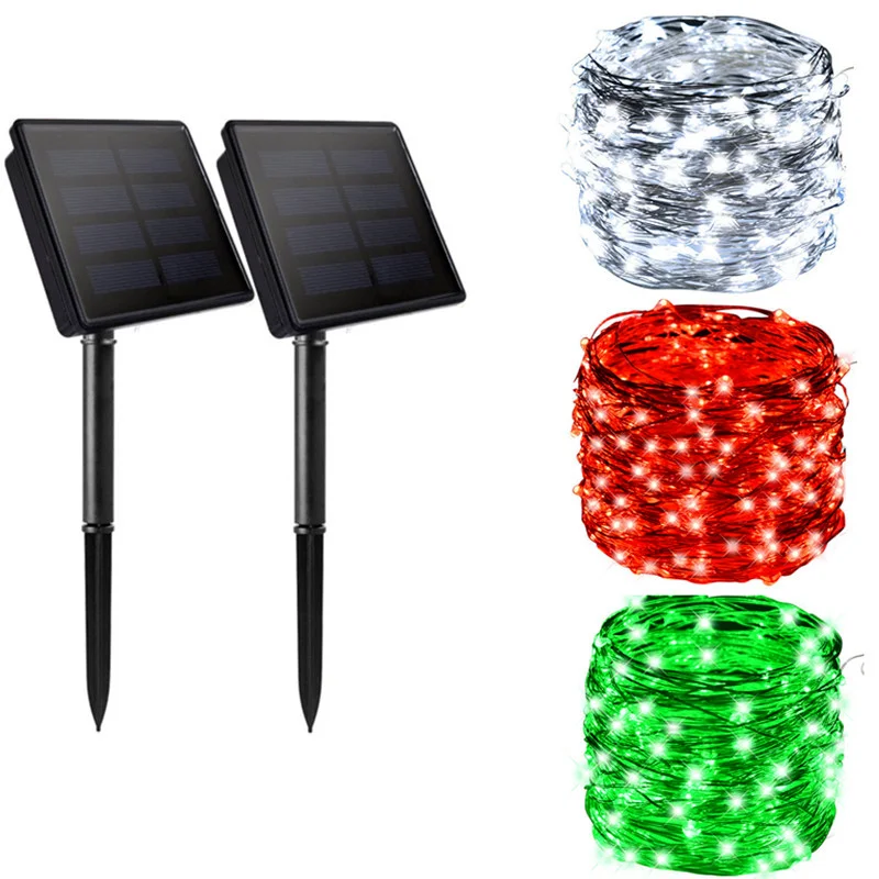 

LED Outdoor Solar Lamp String Lights 100/200 LEDs Fairy Holiday Christmas Party Garland Solar Garden Waterproof 10m 20m Decor