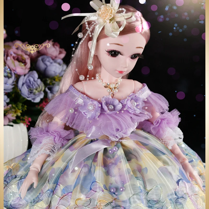 

60 см принцесса BJD кукла маленькая девочка милое платье 15 подвижных шарнирных кукол игрушки модное платье красота BJD волосы DIY игрушка подаро...