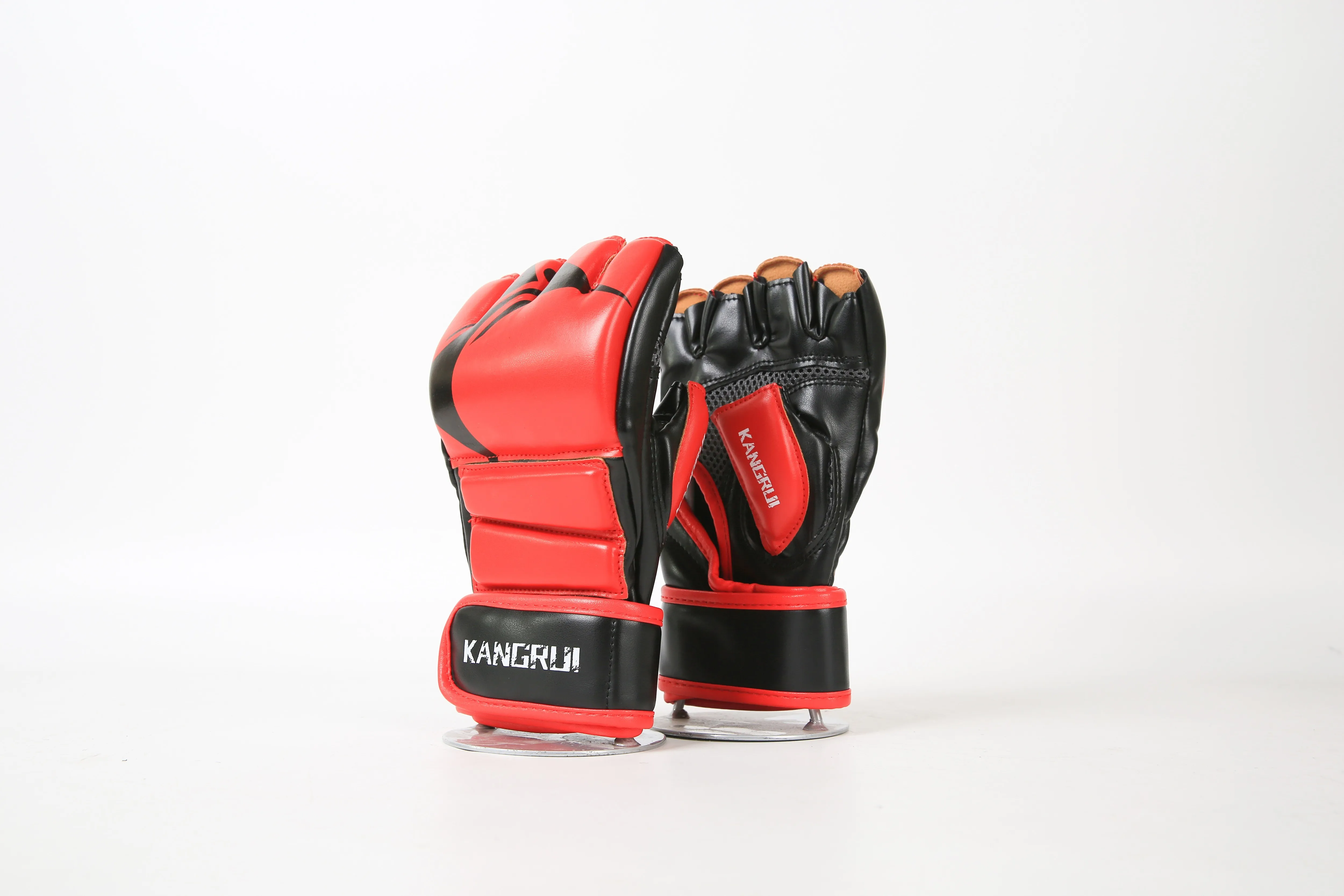 Боксерские перчатки для ММА мужчин и женщин мужские кожаные без пальцев