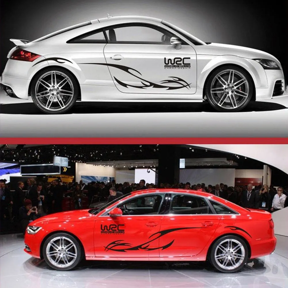 Автомобильная наклейка s спортивная гоночная полоса графический корпус боковая