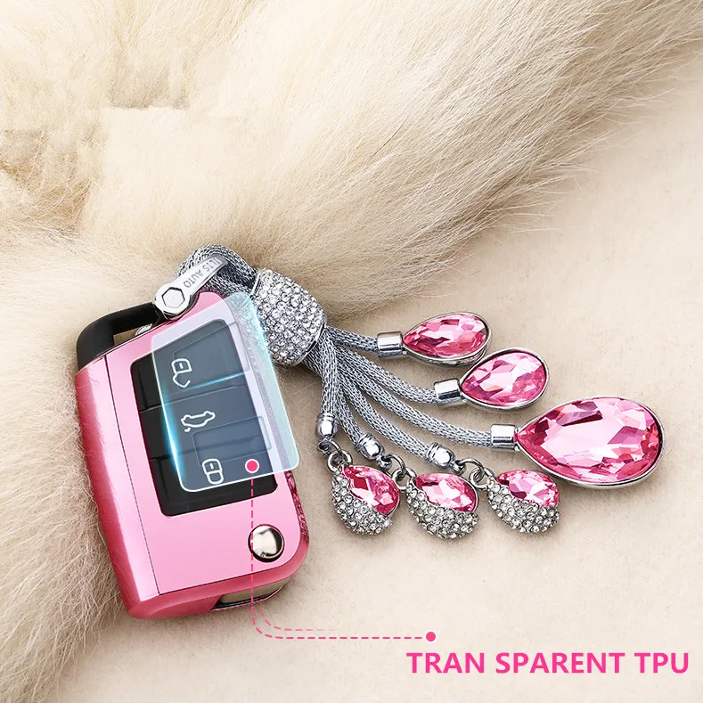 Полностью Защитный Мягкий складной чехол для ключей из ТПУ чехлы VW Golf 7 mk7 Skoda Octavia