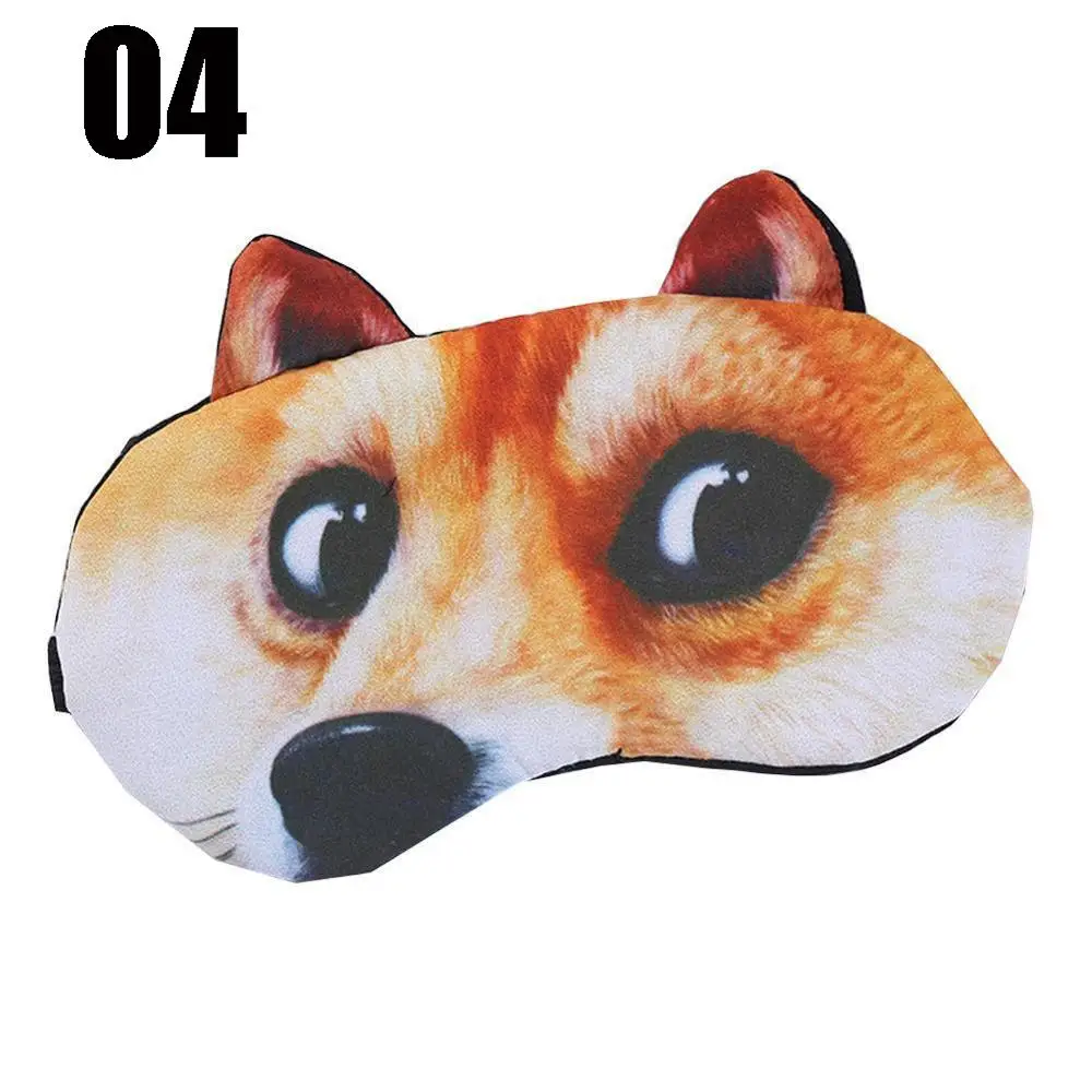 04 CuteCat 3D маска для сна, натуральная маска для сна, маска для глаз, покрытие для век, повязка для глаз, для женщин и мужчин, мягкая переносная повязка на глаза, дорожная повязка на глаза - Цвет: 04
