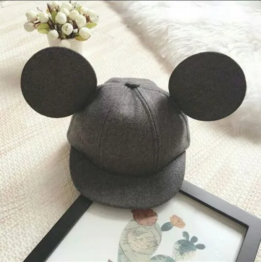 C Disney Детские Для мальчиков и девочек с милыми ушками для маленьких девочек Шляпы солнцезащитные для мальчиков ребенок бейсболка в стиле хип-хоп Фотофон с изображением мультяшной шляпы - Цвет: C