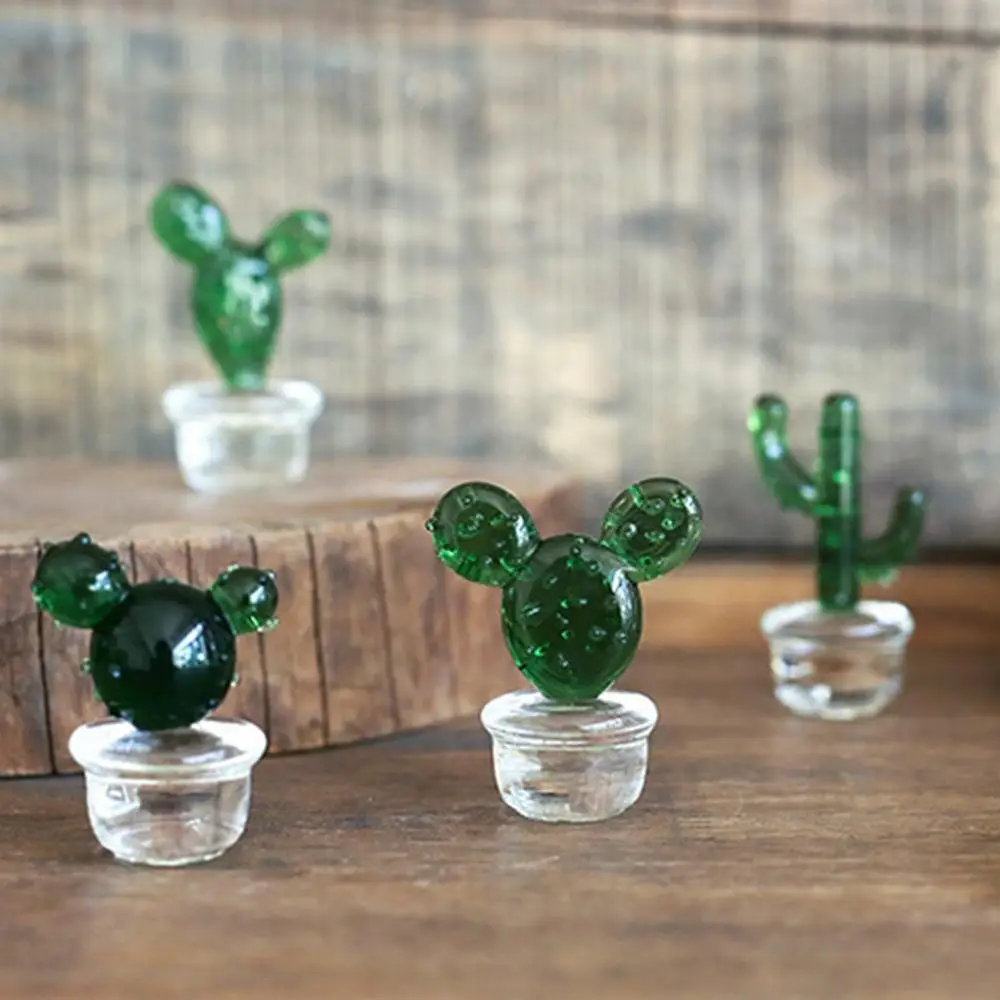 

Simplicity Home Decor Figurines Borosilicate Glass Ornaments Bonsai Succulents Cactus
