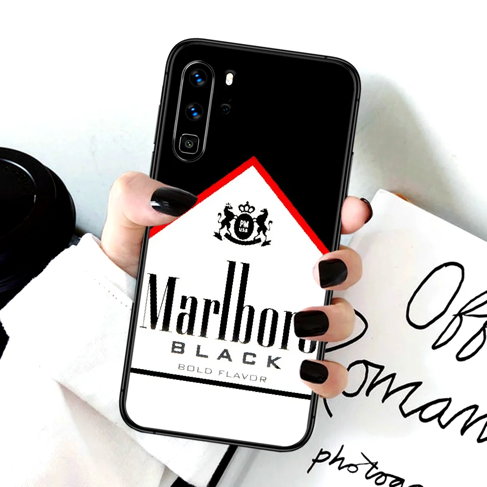 

Marlboros Box Phone Case For Huawei P Mate Smart 10 20 30 40 Lite Z 2019 Pro black Prime Trend Funda Fashion Back Pretty Cover