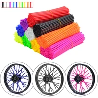 72pcspack bike wheel spoke protector 17cm colorful cycling rims skins covers road bike guard wraps kit motorcycle bike guard