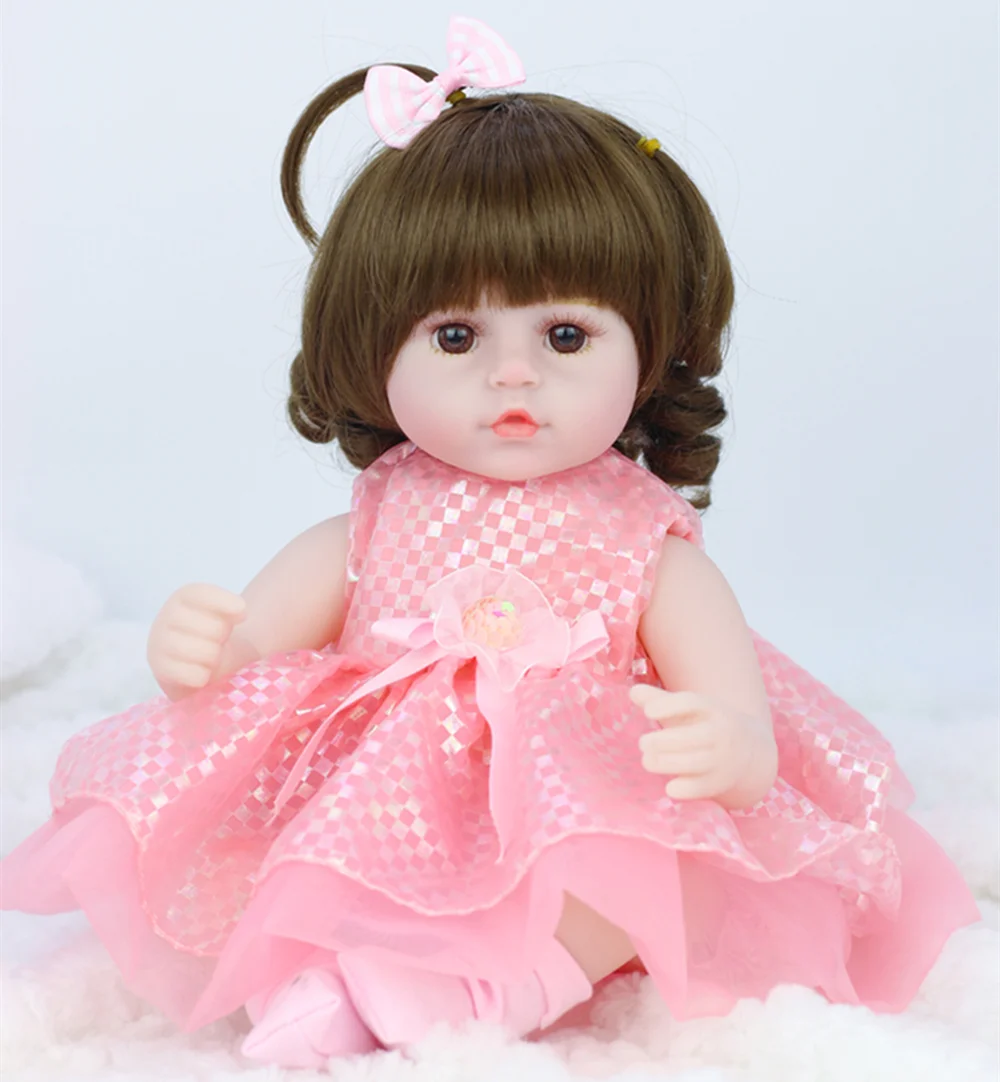 

42cm Reborn Baby Doll Adorable Soft Vinly Silicone Lifelike Baby Toddler Simulation Bebe Doll Toys For Girls Birthday Gifts
