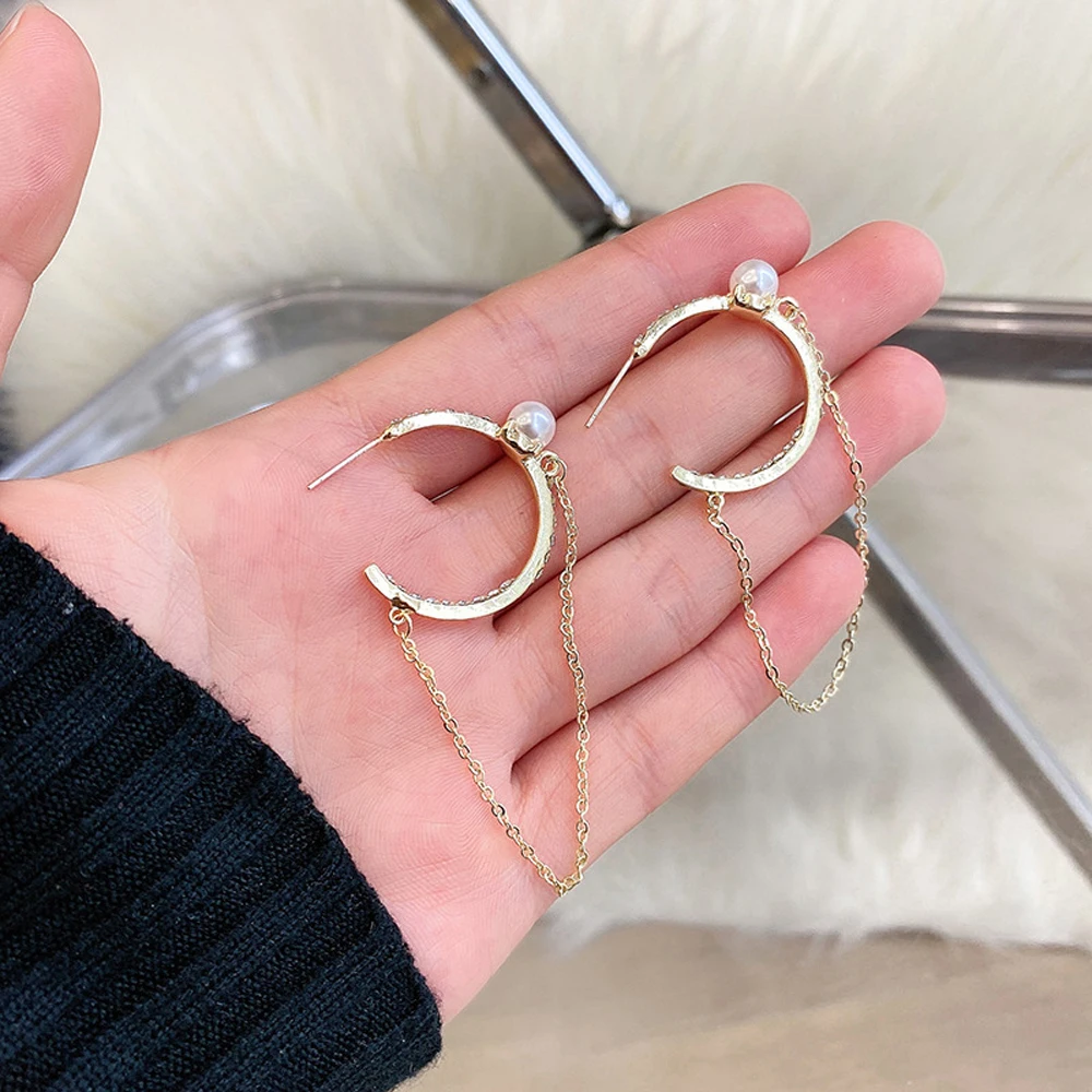 

The New Trend Of The Women Fringe Circle Earrings Tassel Long Fashion Charm Pendant Earrings