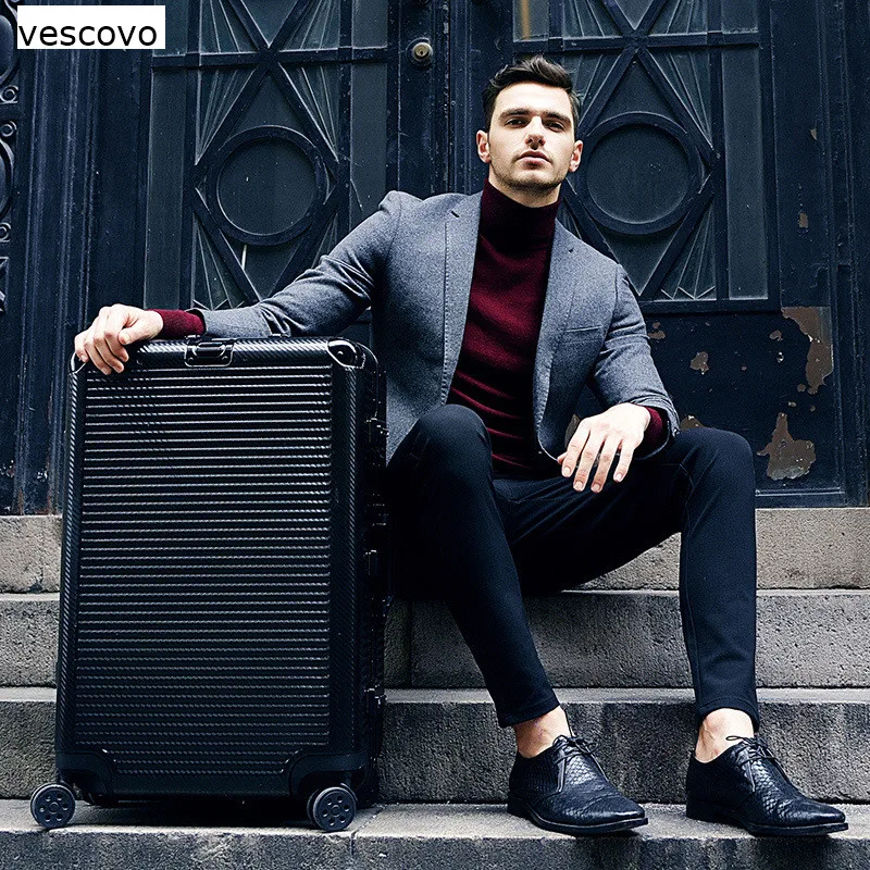 Чемодан на колесах VESCOVO высокая вместимость колеса 20 дюймов дорожная сумка