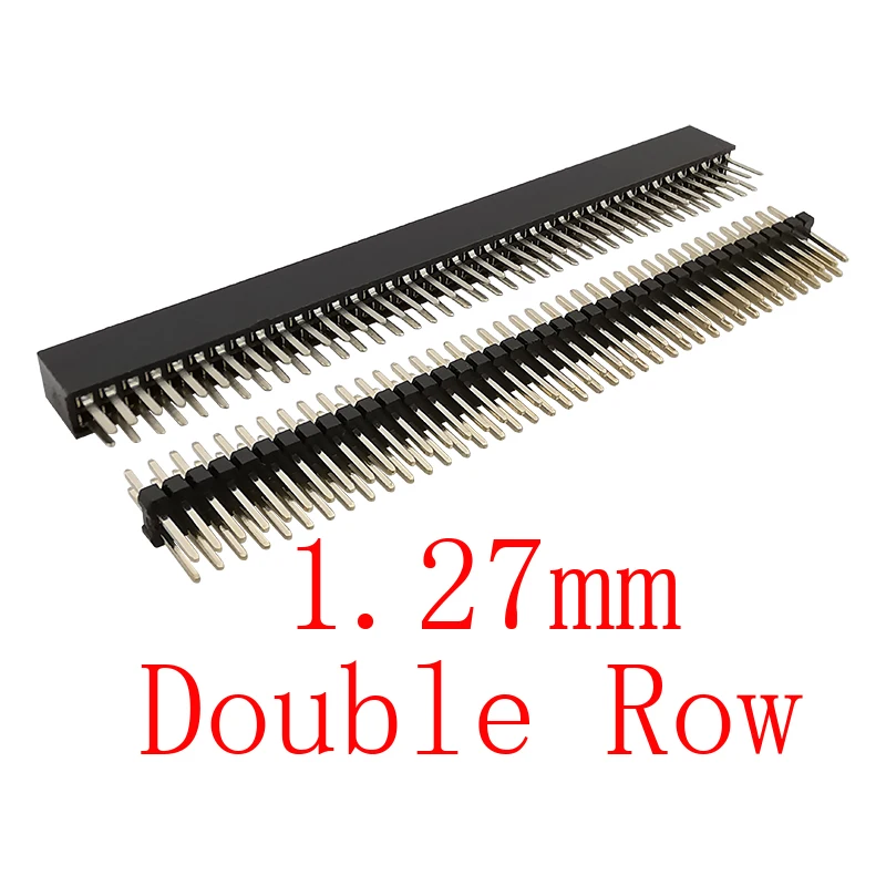 2/5 пар 2x40 контактов шаг 1 27 мм двухрядный штыревой разъем Гнездовой штекер прямой