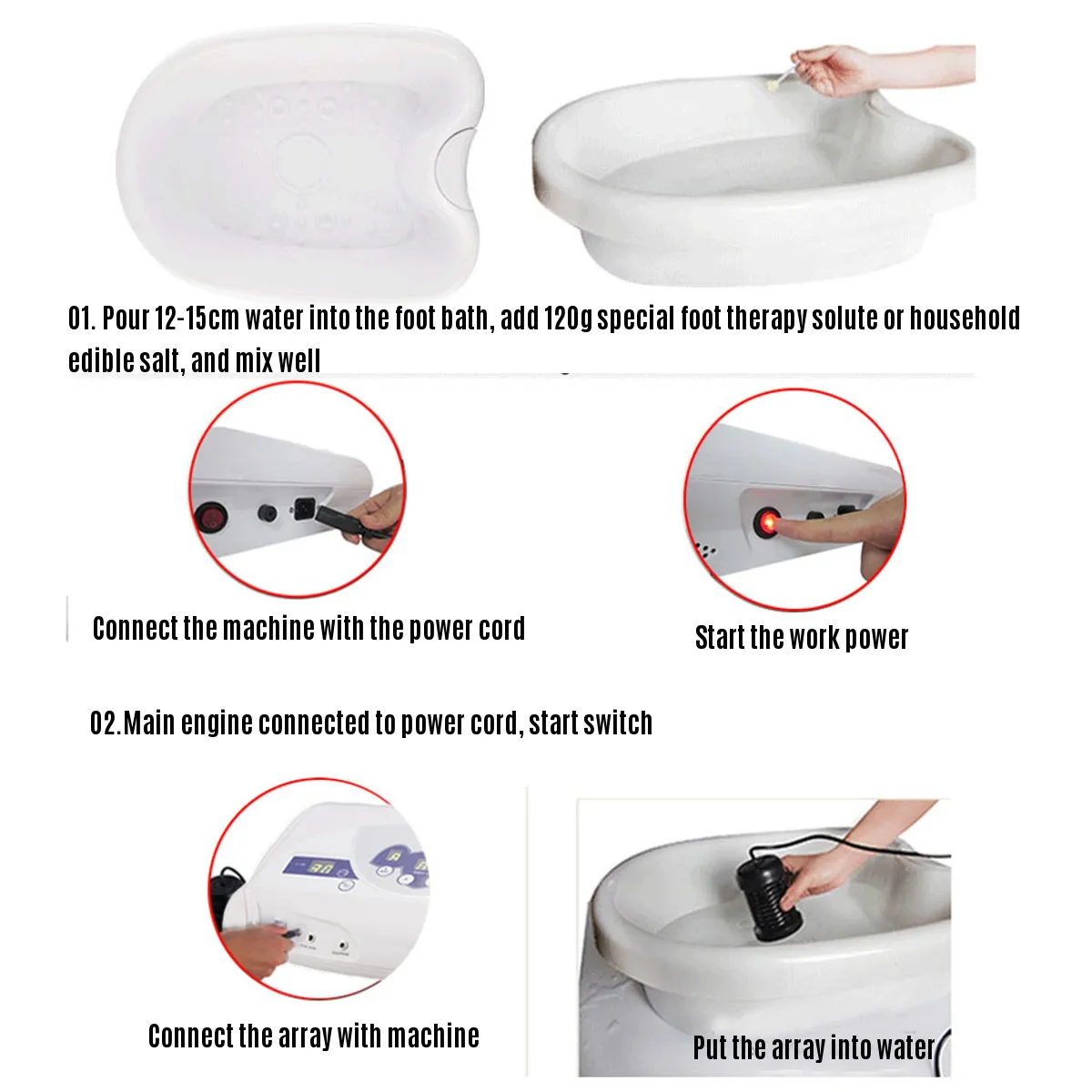 

110V/220V Dual Music Foot Spa Machine MP3 Bath Arrays Ion Cleanse Ionic Device Health Care Tools