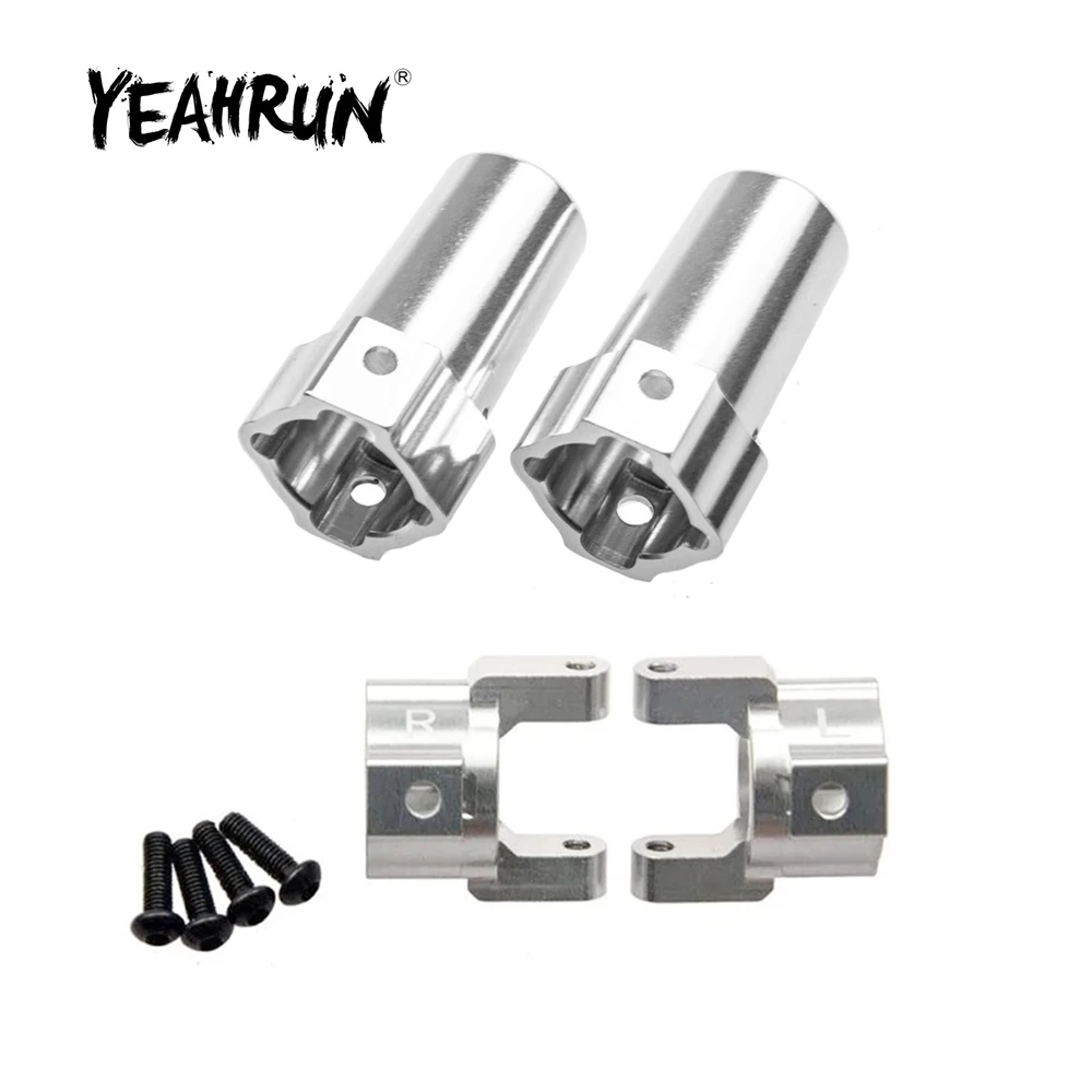 

YEAHRUN 2Pcs Aluminum Rear Knuckles Cup Axle Adapters Base C for Axial SCX10 1/10 RC Crawler Car Upgrade Parts Accessories