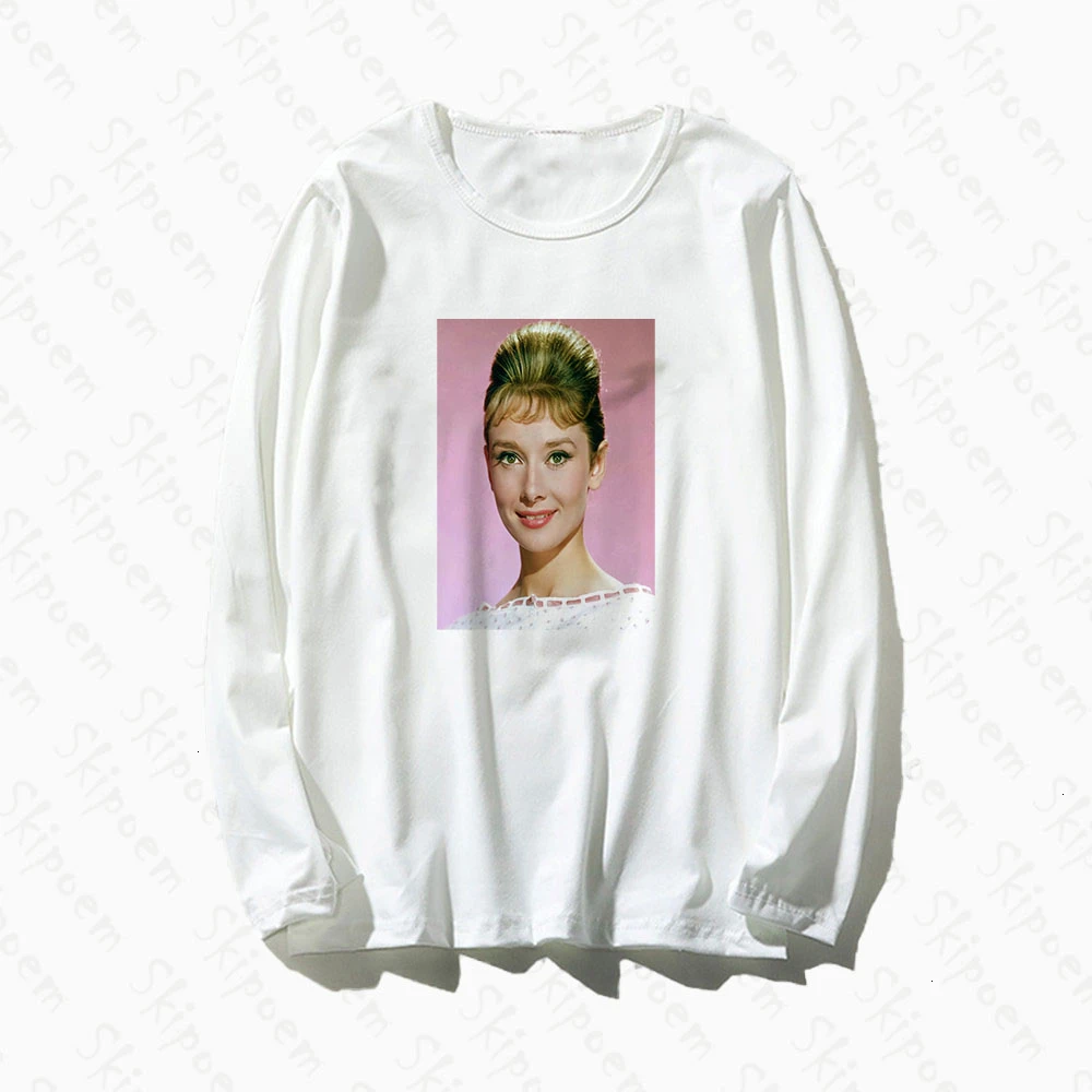 Цветная футболка Одри Хепберн Женская Эстетическая винтажная Готическая