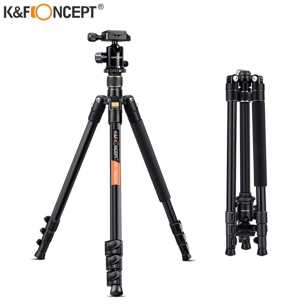 

Тренога K & F Concept 61 ''для DSLR камеры, легкая и компактная, алюминиевая, с 360 панорамной шаровой головкой, быстроразъемной пластиной