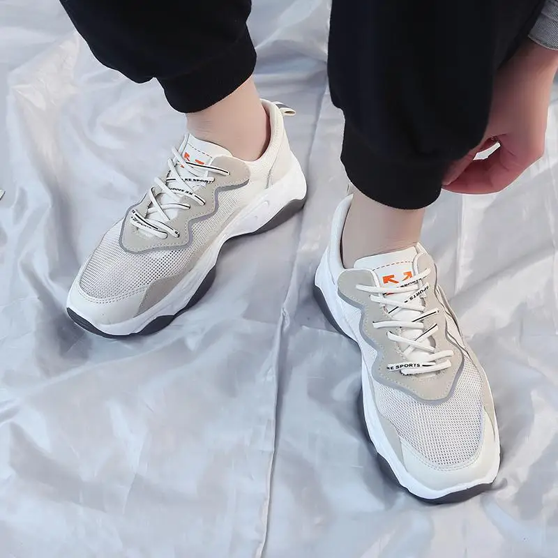 

Platform Chunky Sneakers Men Casual Shoes Spring Breathable Air Mesh Sneakers Male Brand Running Trainers Adult Streetwear Shoes