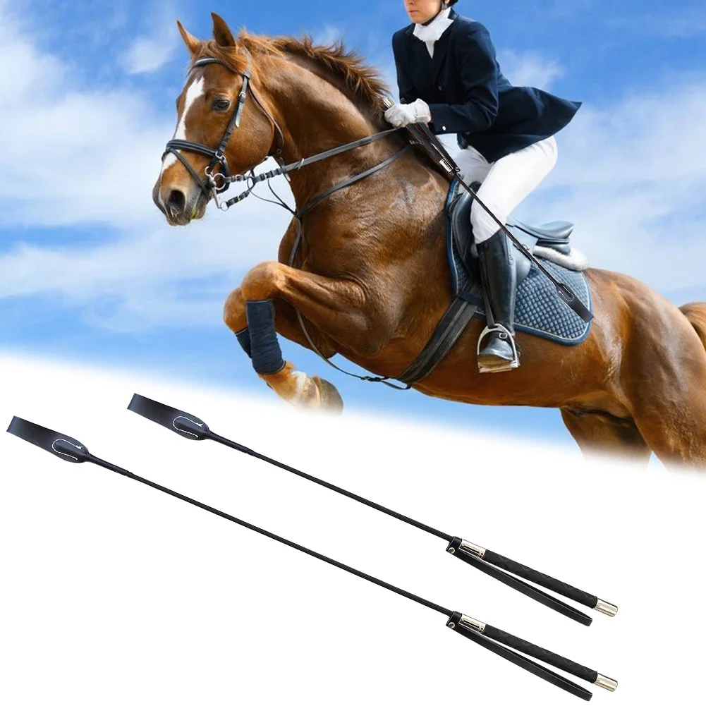 

Leather Horsewhips Equestrian Horseback Riding Whips Lash Supplies 51CM 65CM