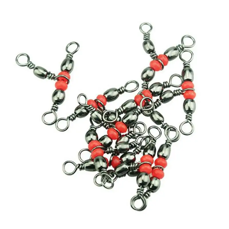 50pcs 10/20/50 шт рыбалка Подшипник кольцо рыбалка аксесуары разъем твердая латунь баррель тройной спин рыбалки подшипники, подшипники рыболовной аксессуары - Цвет: 50pcs
