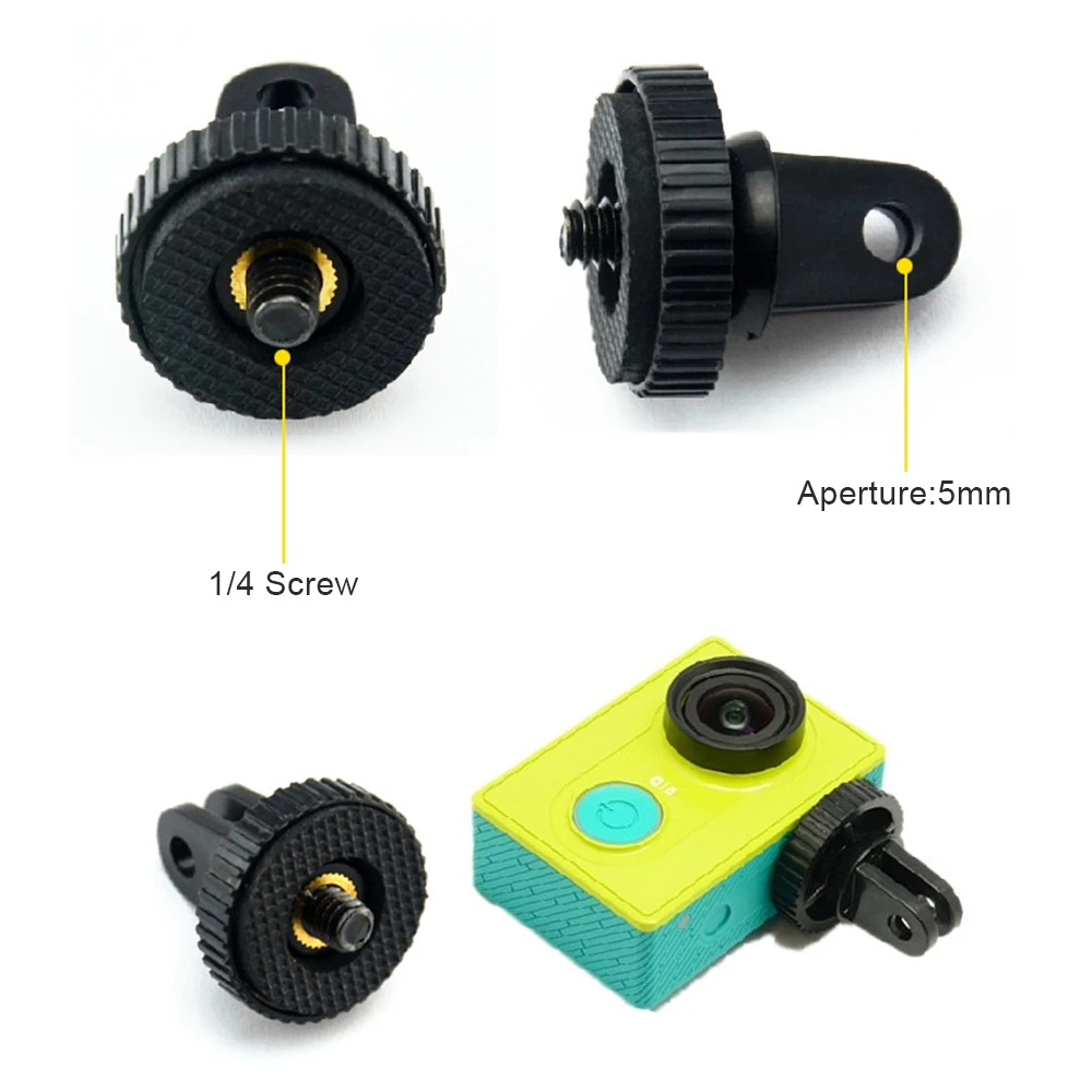 Tripod Mount Adapter 1/4 Screw Head Adapter Fits for Hero 8 7 6 5 Fit for DJI Action Camera DSLR DV Accessories Kits