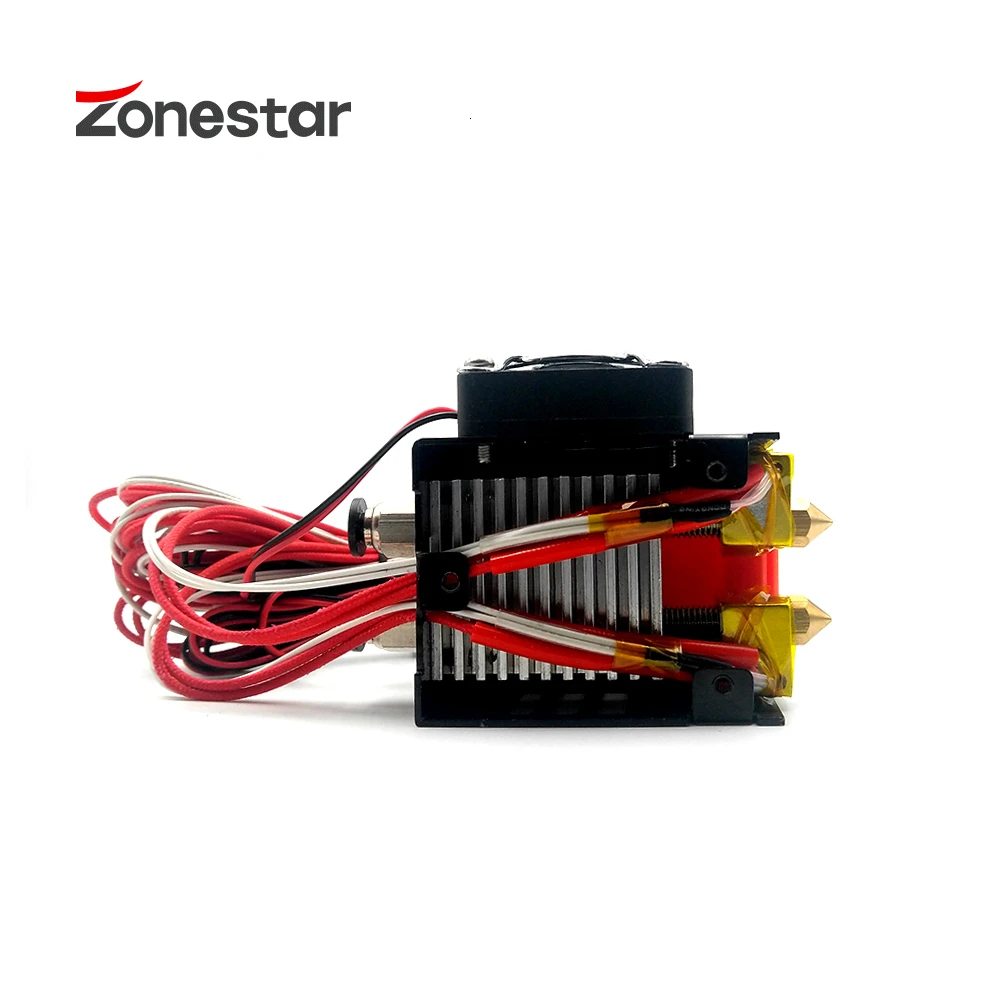 ZONESTAR двойной экструдер два сопла 2 в 2/1-OUT камбала Hotend 1,75 мм нити общий нагреватель для M8 D805S Z5 Z8 Z9 Z10