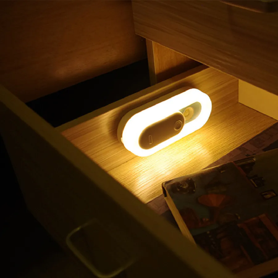 

Turn on and off human body induction Nightlight household USB charging led Nightlight bedroom bedside cabinet light A044