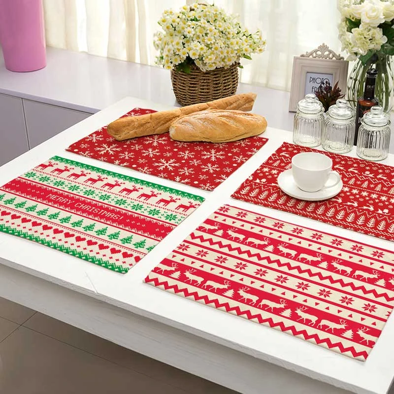 Рождественская елка со снежинками из хлопка и льна площадку обеденный стул