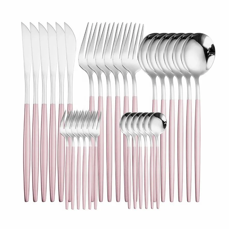 

Набор столовой посуды из нержавеющей стали, 30 ножей/вилок/кофейных ложек