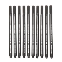 durable 10 sizes black fineliner pens sketch drawing fine point art marker pen for school office and awards ceremony