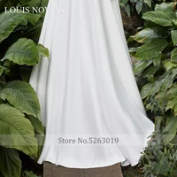 Louis Novias sexy one word collar high quality simple backless wedding dress Decal Vintage soft satin wedding dress