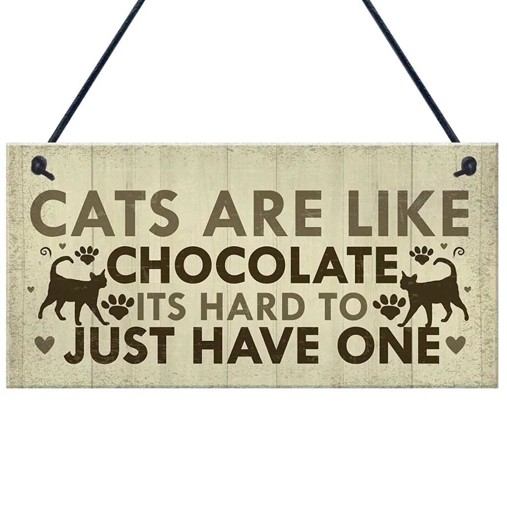 Настенный декор для кафе паба деревянный знак винтажный домашний Love Cat