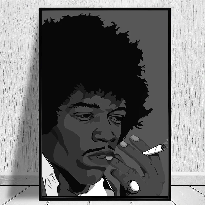 

Музыка: Jimi Hendrix HD плакат декоративная Картина на холсте настенная живопись декоративный настенный плакат номер Декор украшение комнаты нас...