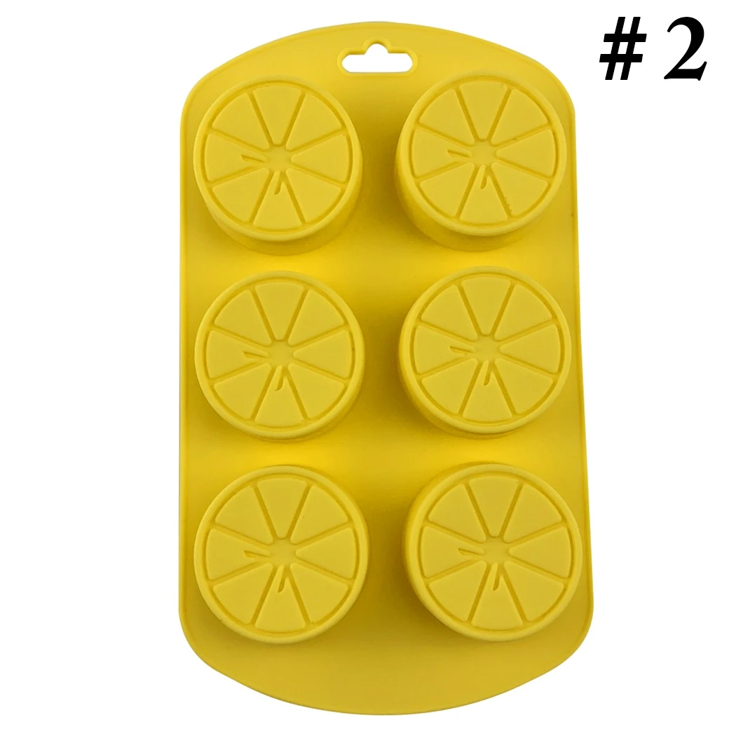 6 полостей Силиконовый поднос в форме фруктов пресс форм Арбуз Лимон клубника