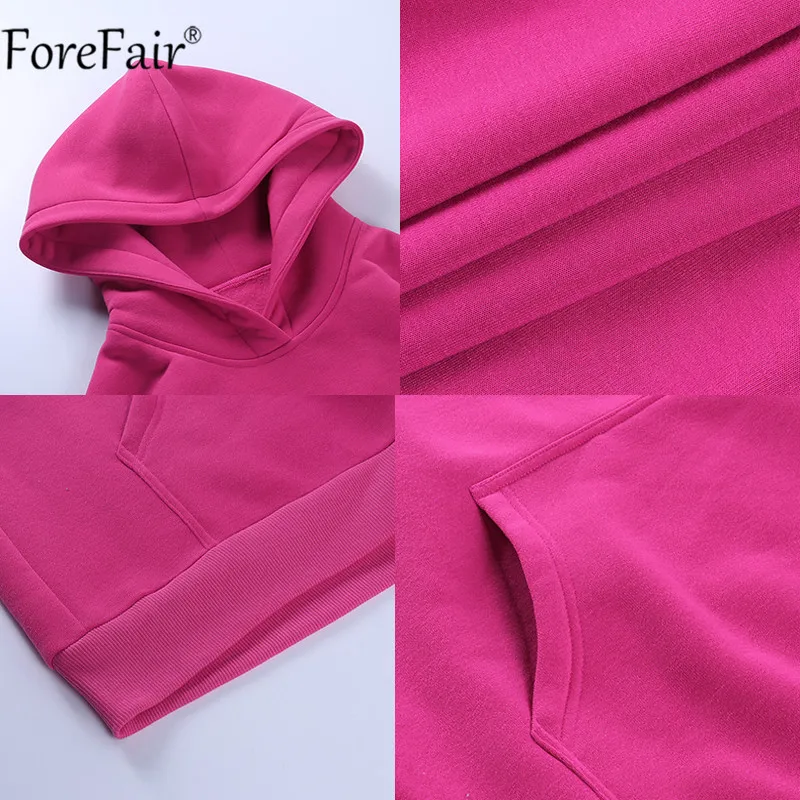 

Forefair 2020 Black Long Sleeve Loose Sweatshirt Oversized Women Casual Pullovers Autumn Winter Hoodies Fashion Streetwear lady
