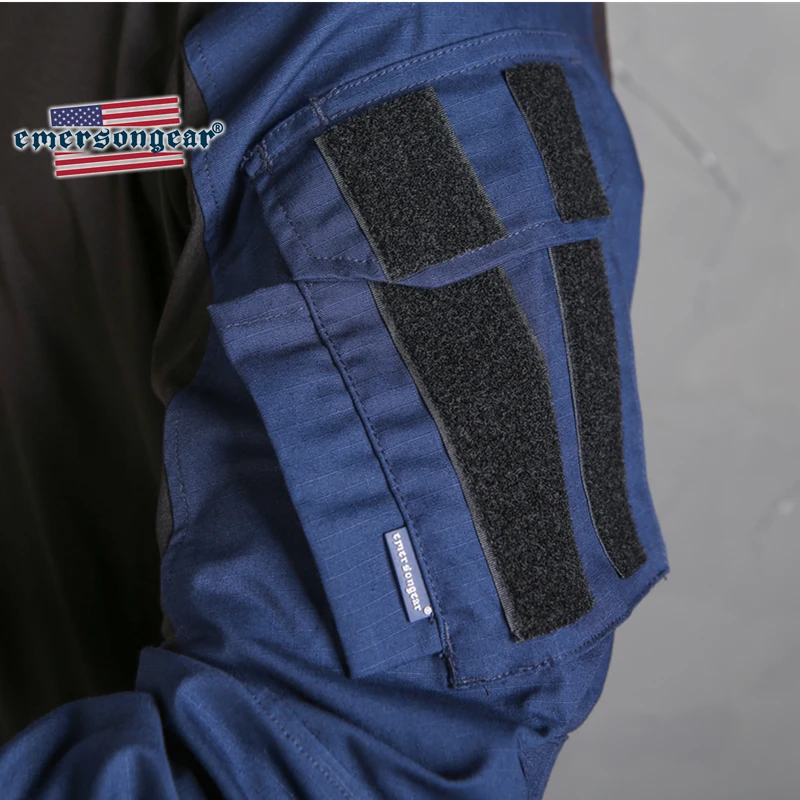 Emersongear Blue Label G3 Gen3 тактическая Боевая рубашка темно синяя с налокотниками