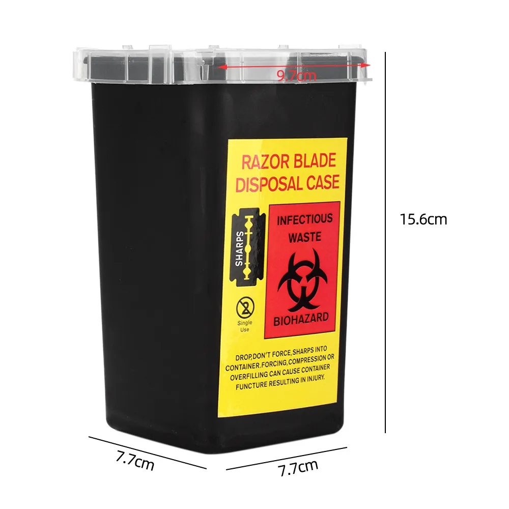 ATOMUS 1pc Tattoo Sharps Container Danger Biohazard Gathering Barrel Supplies Garbage Mini Trash Can For Needles Tools | Красота и