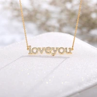 bohemian love you choker necklace for women silver color clavicle chain fashion female collars jewelry charm necklaces gift