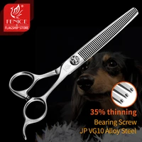 fenice 6 57 0inch professional dog grooming scissors jp vg10 stainless steel thinning shears thinning rate 35