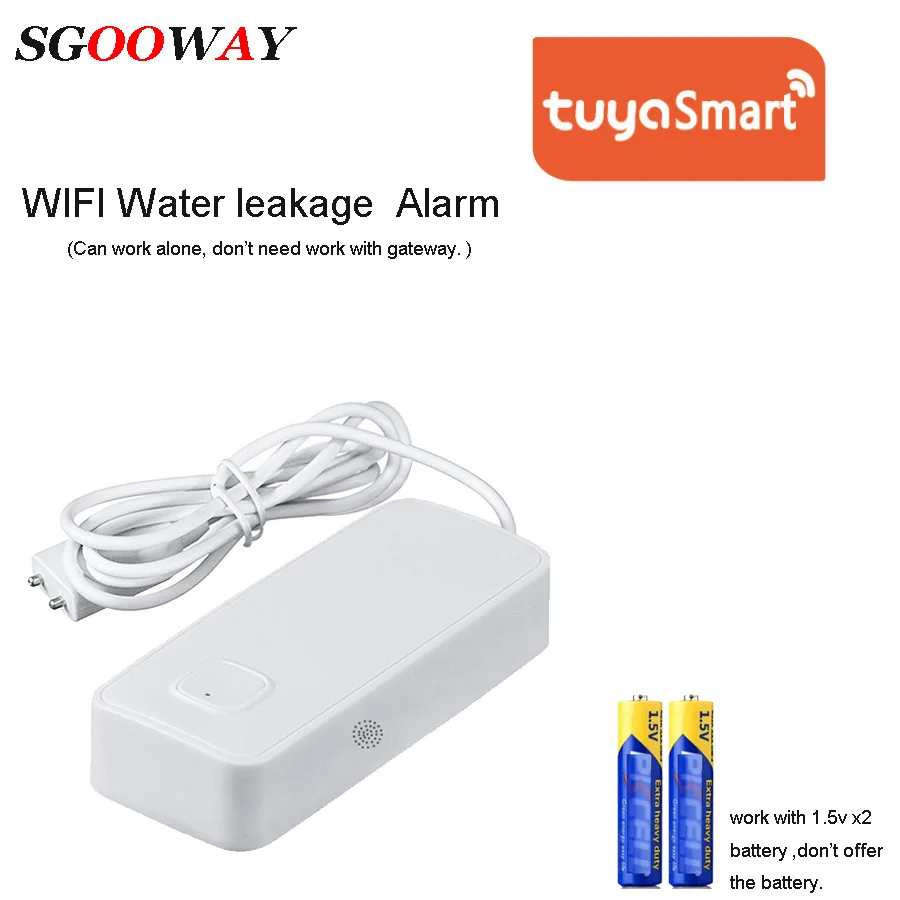 Sgooway Tuya Smart life Wi-Fi Сигнализация утечки воды с поддержкой Alexa Google Home |