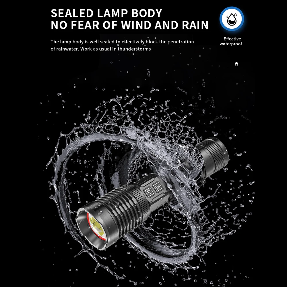 

z50 XHP99 Use 18650 26650 battery LED Torch LED lamp beads Led flashlight adjustable 5 Modes waterproof USB Rechargable