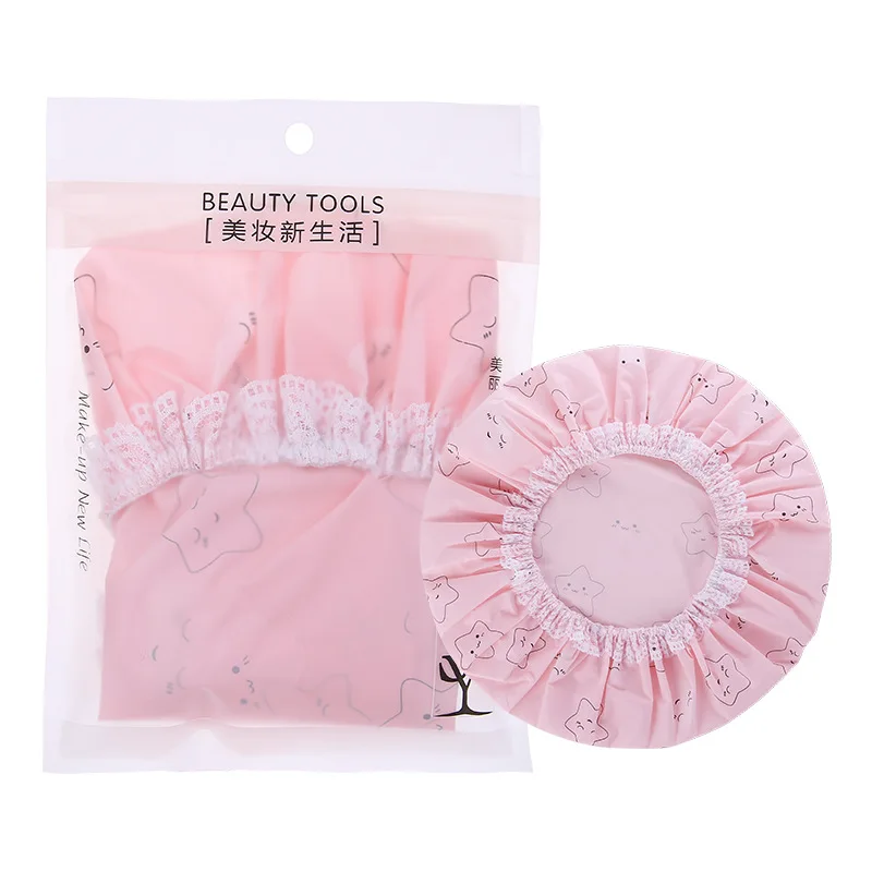 Экологически чистый ПВХ водонепроницаемый банный колпачок для взрослых шапочка