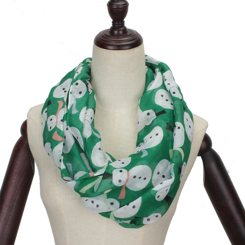 Рождественский женский шарф с Санта-Клаусом снеговиком Солнцезащитный марлевый